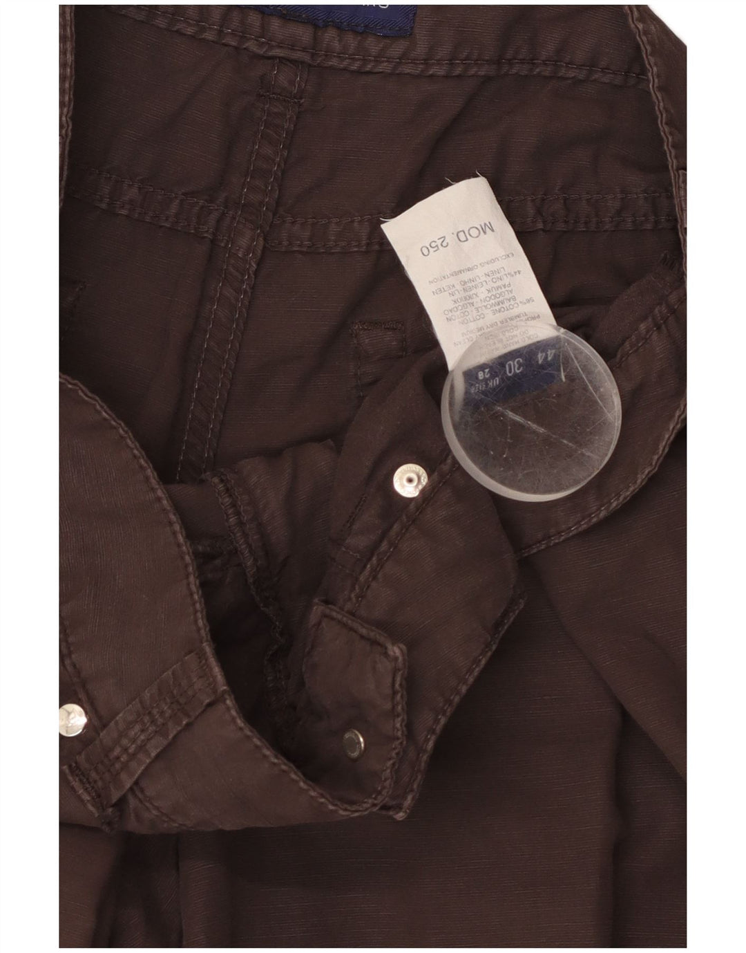 TRUSSARDI Mens Bermuda Shorts W28 Small Brown Cotton