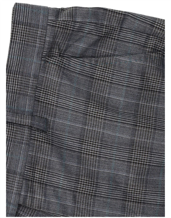Ted Baker Mens Slim Suit Trousers W32 L31 Grey Check Polyester