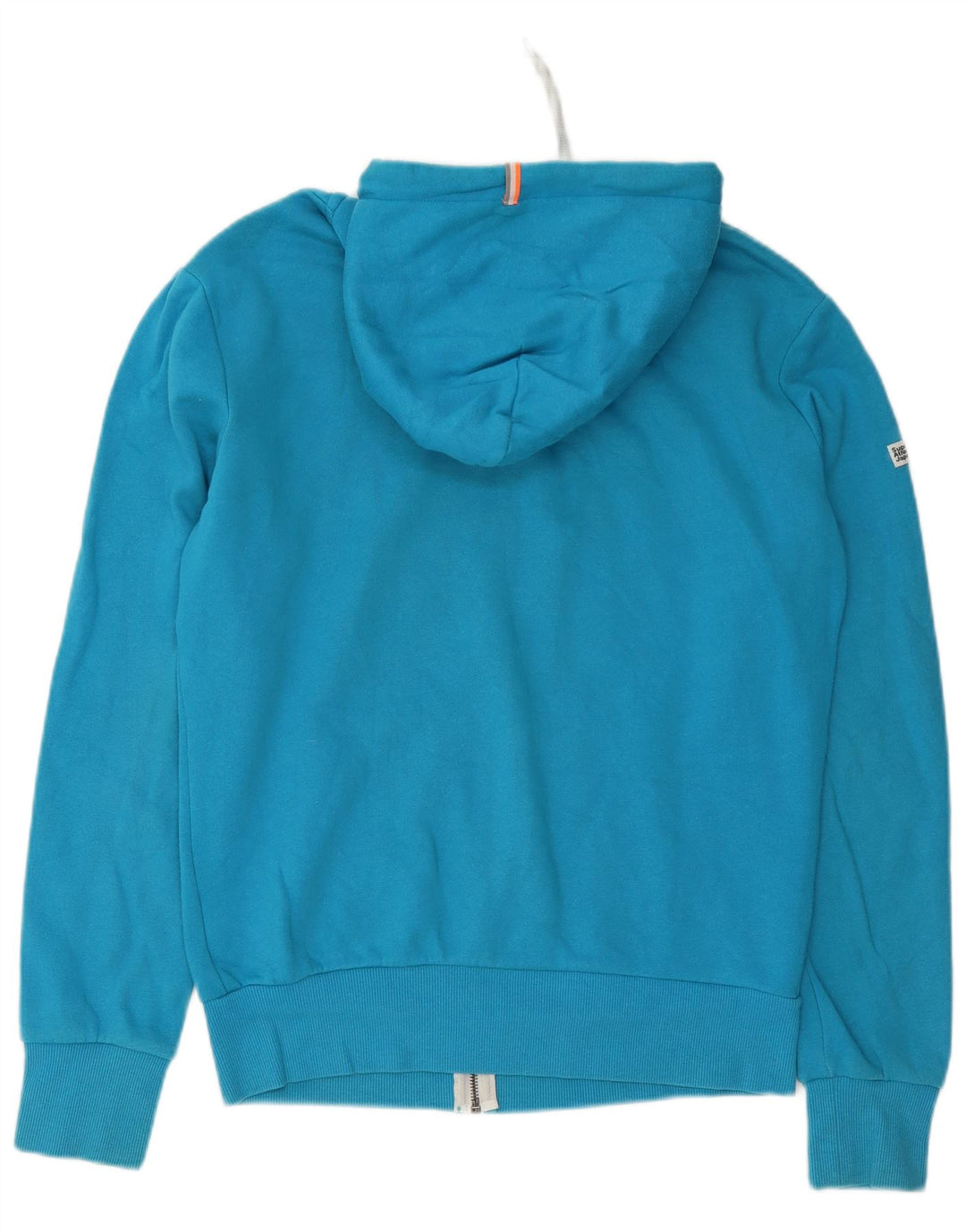 Superdry Mens Zip Hoodie Sweater Large Blue Cotton