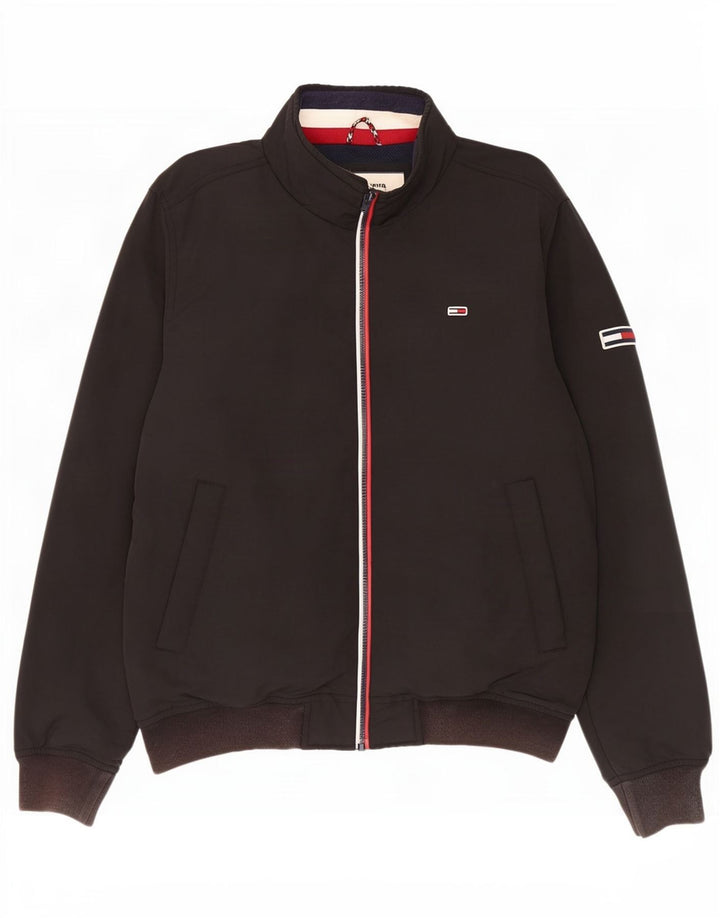 Tommy Hilfiger Mens Bomber Jacket UK 40 Large Black Nylon