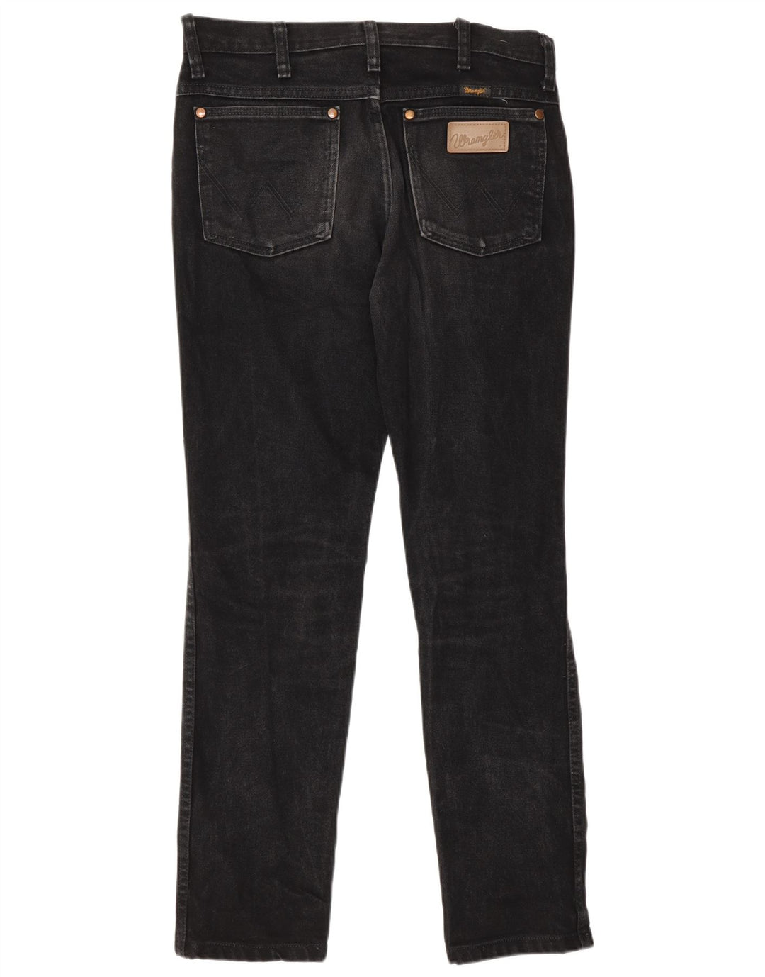 Wrangler Mens Straight Jeans W29 L30 Black Cotton