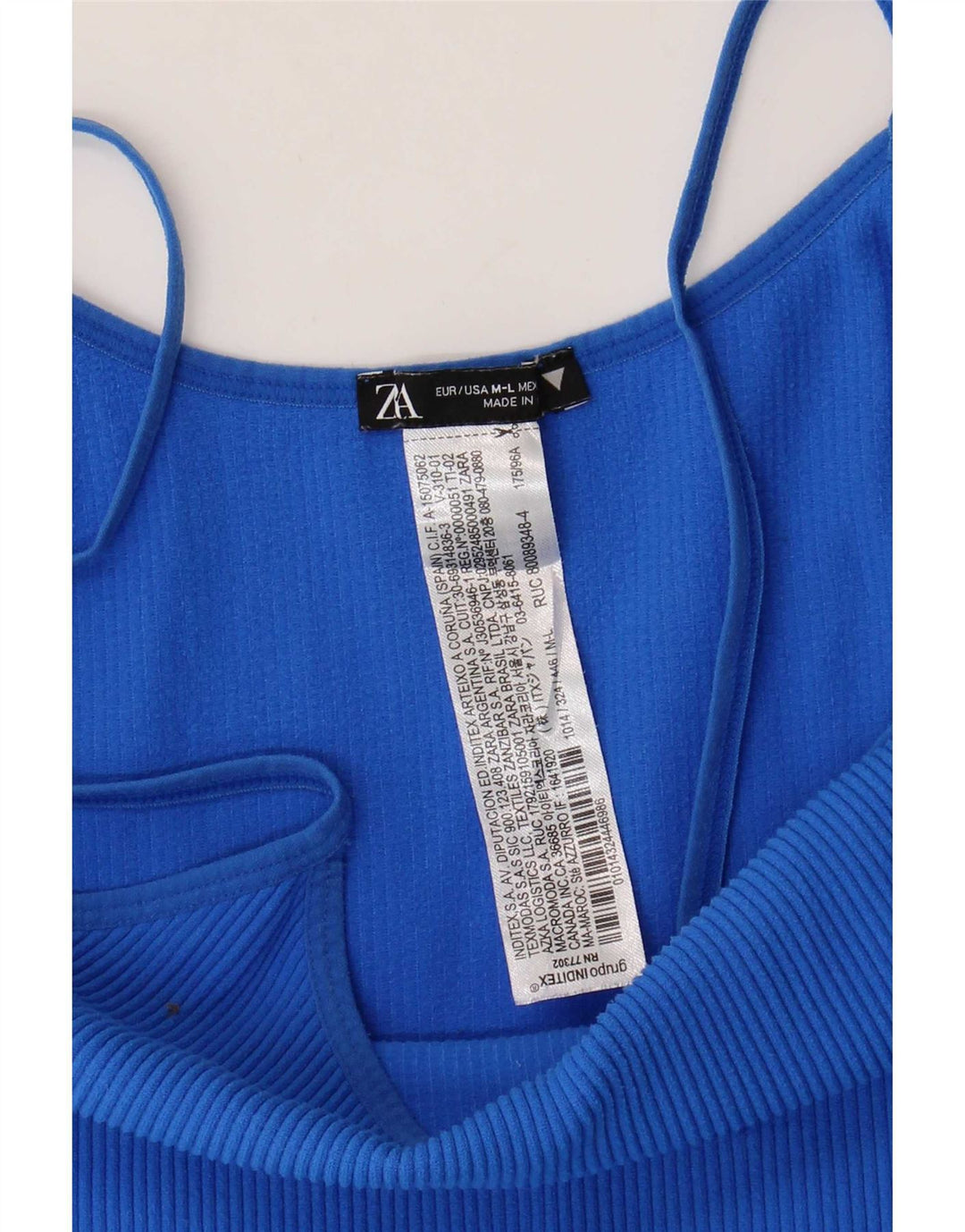 Zara Womens Sleeveless Playsuit UK 12 Medium Blue Polyamide