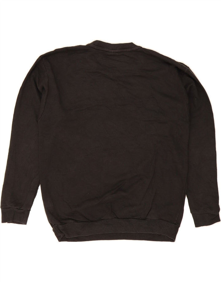 PUMA Womens Graphic Sweatshirt Jumper UK 12 Medium  Black Cotton Vintage Puma and Second-Hand Puma from Messina Hembry 