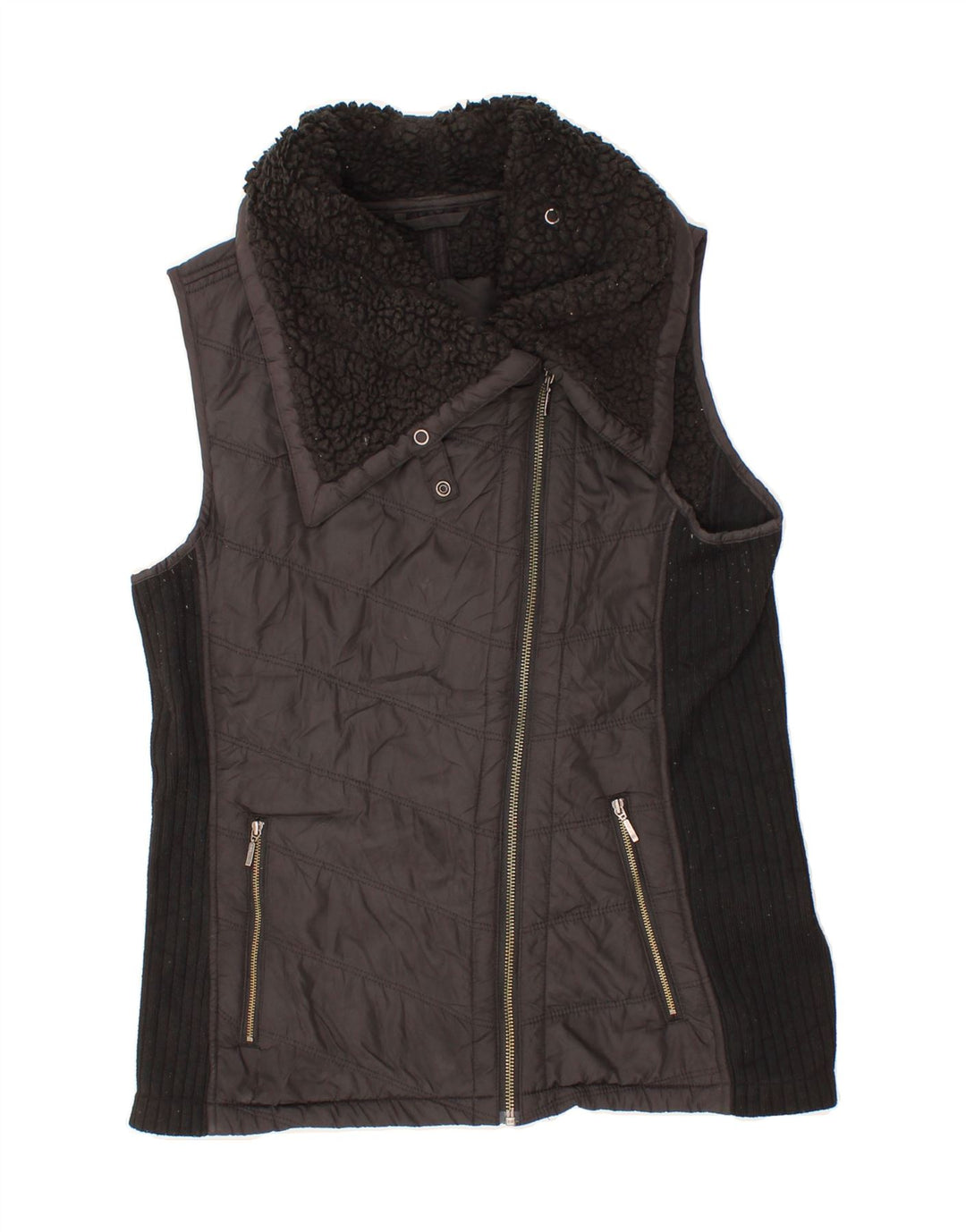 PRANA Womens Padded Gilet UK 12 Medium Black Colourblock Polyester Vintage Prana and Second-Hand Prana from Messina Hembry 