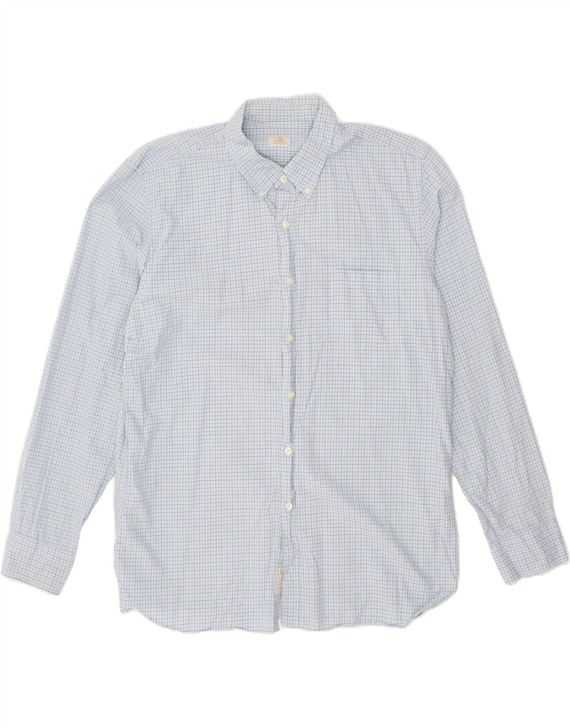 J. CREW Mens Shirt Size 17 17 1/2 XL Blue Check | Vintage J. Crew | Thrift | Second-Hand J. Crew | Used Clothing | Messina Hembry 