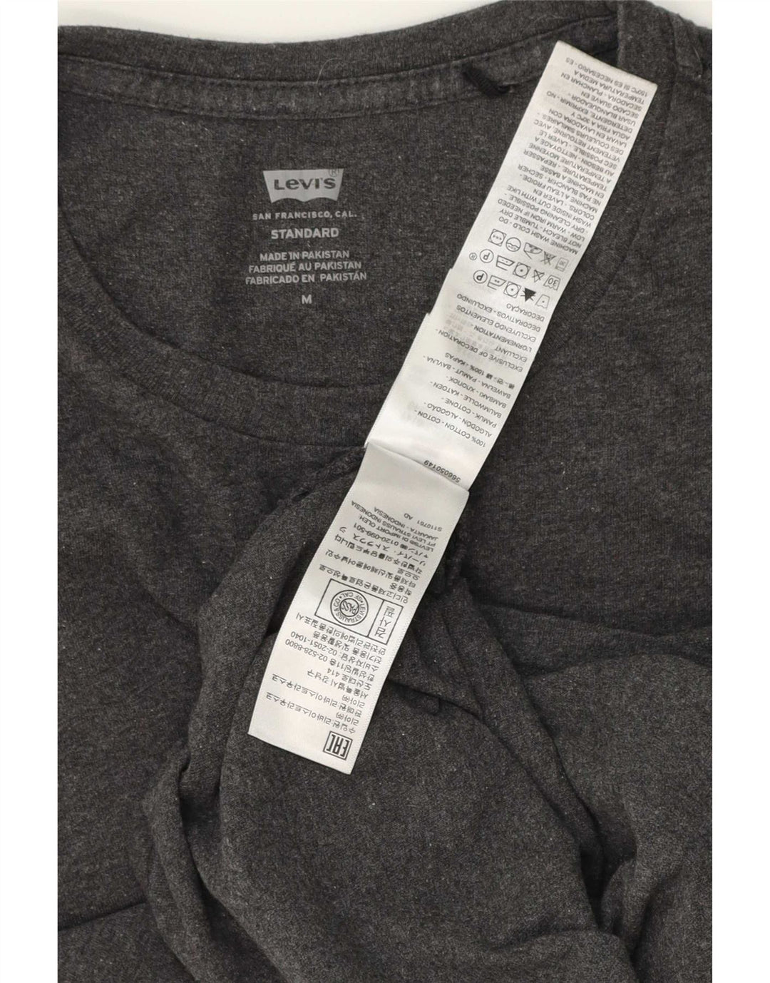 Levi's Mens Standard T-Shirt Top Medium Grey Cotton