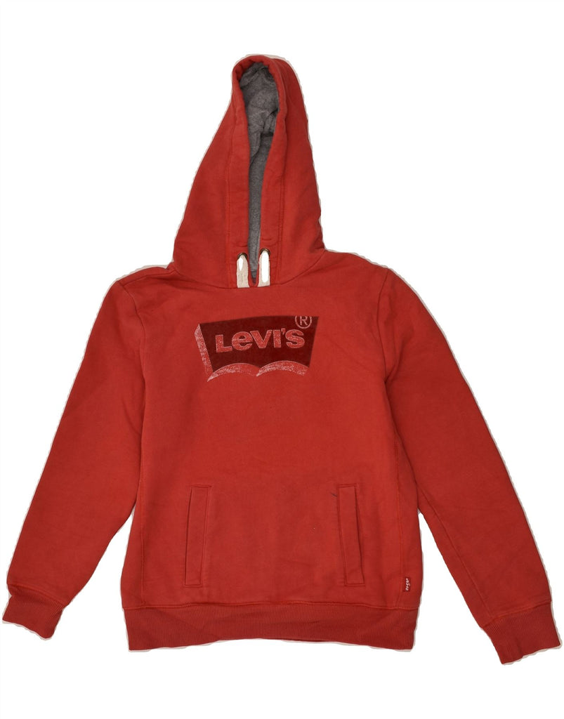 LEVI'S Boys Graphic Hoodie Jumper 11-12 Years Red Cotton | Vintage Levi's | Thrift | Second-Hand Levi's | Used Clothing | Messina Hembry 