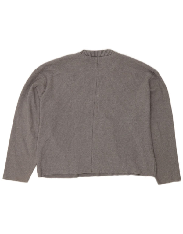Zara Womens Loose Fit Blouse Top UK 14 Medium Grey