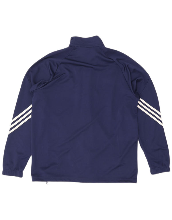 Adidas Mens Climalite Tracksuit Top Jacket XL Navy Blue Polyester