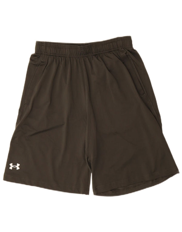 Under Armour Mens Loose Fit Sport Shorts Medium Khaki Polyester