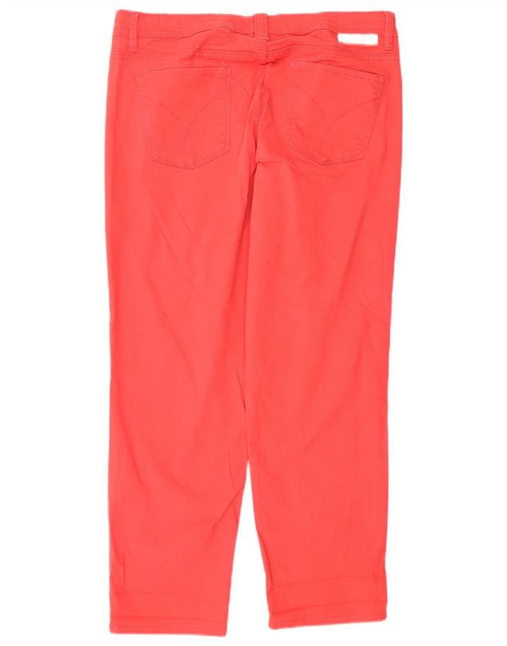 CALVIN KLEIN Womens Slim Jeans US 12 Large W32 L27 Red