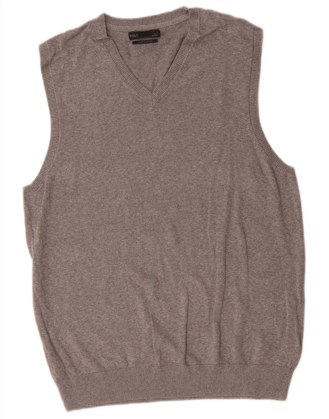 Marks & Spencer Mens Vest Tank Top Large Grey Cotton