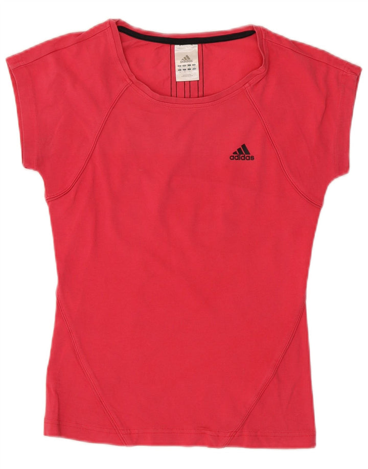 ADIDAS Womens Climalite T-Shirt Top UK 8 Small Pink