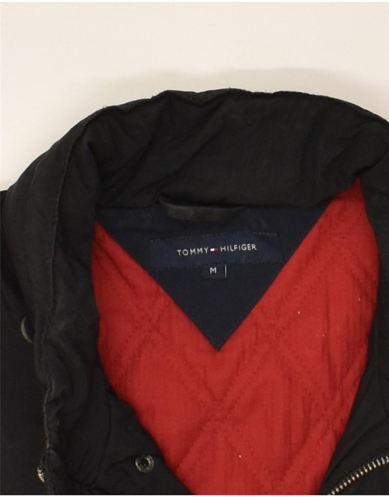 TOMMY HILFIGER Mens Padded Jacket UK 38 Medium Black Polyester | Vintage Tommy Hilfiger | Thrift | Second-Hand Tommy Hilfiger | Used Clothing | Messina Hembry 