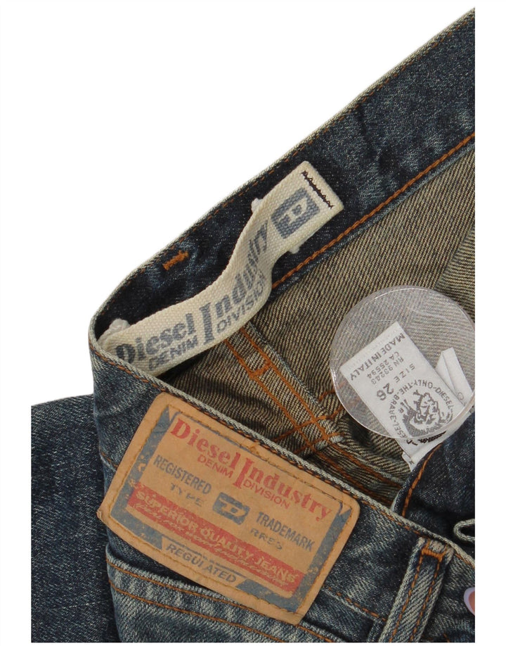Diesel Womens Straight Jeans W26 L34 Blue Cotton