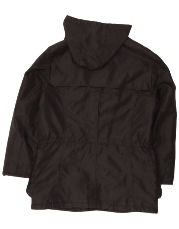 Piero Guidi Mens Hooded Windbreaker Jacket UK 38 Medium Black Nylon