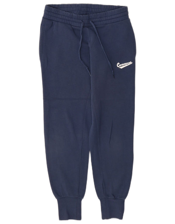 CONVERSE Womens Tracksuit Trousers Joggers UK 6 XS  Blue Cotton
