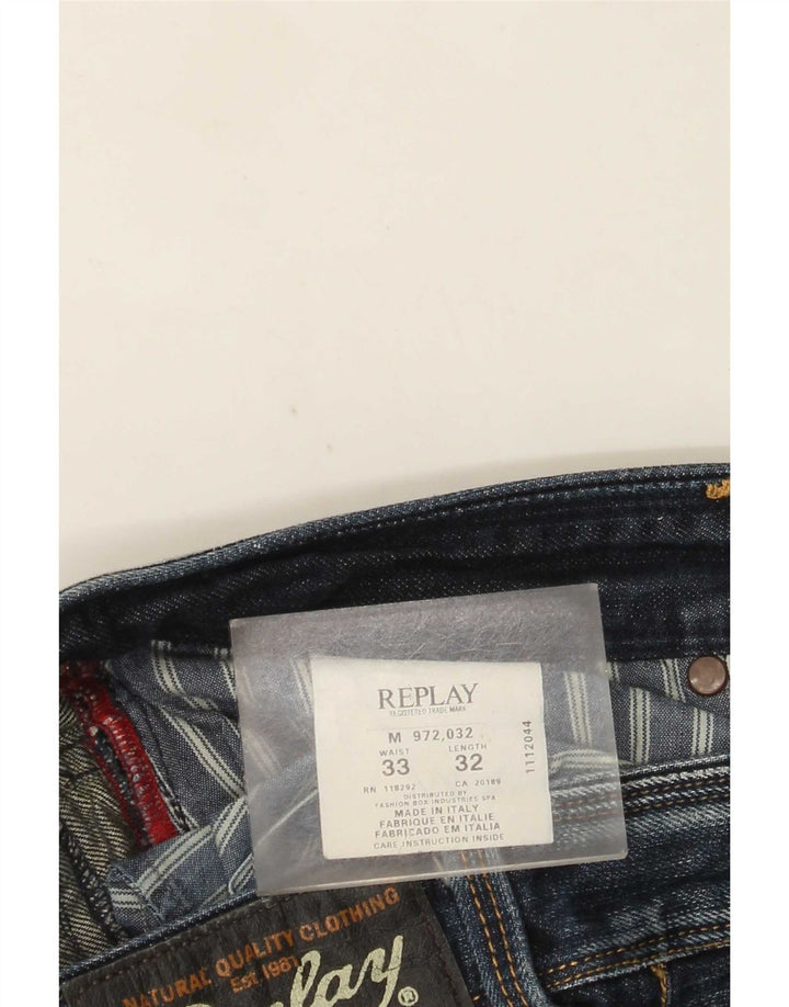 Replay Mens Lenaldo Straight Jeans W33 L32 Blue