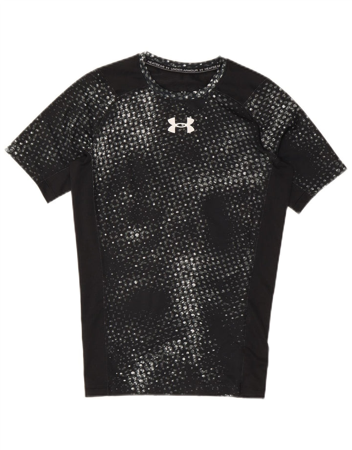 Under Armour Womens Graphic T-Shirt Top UK 12 Medium Black Polyester
