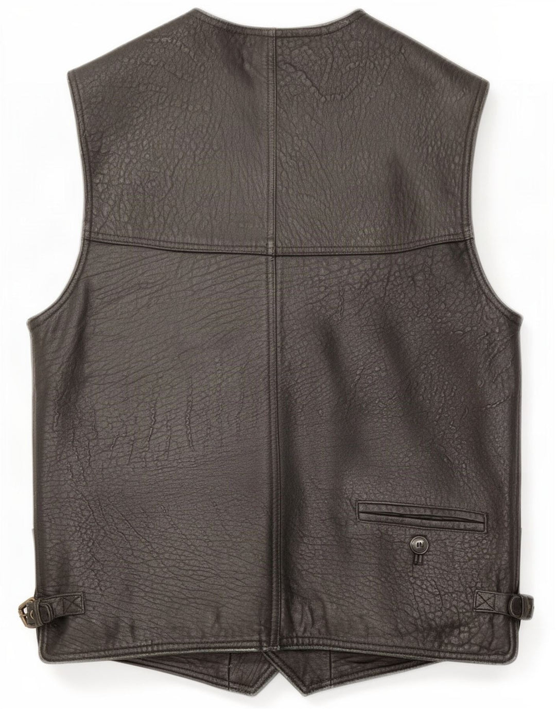 Yorn Mens Leather Gilet EU 48 Medium Black