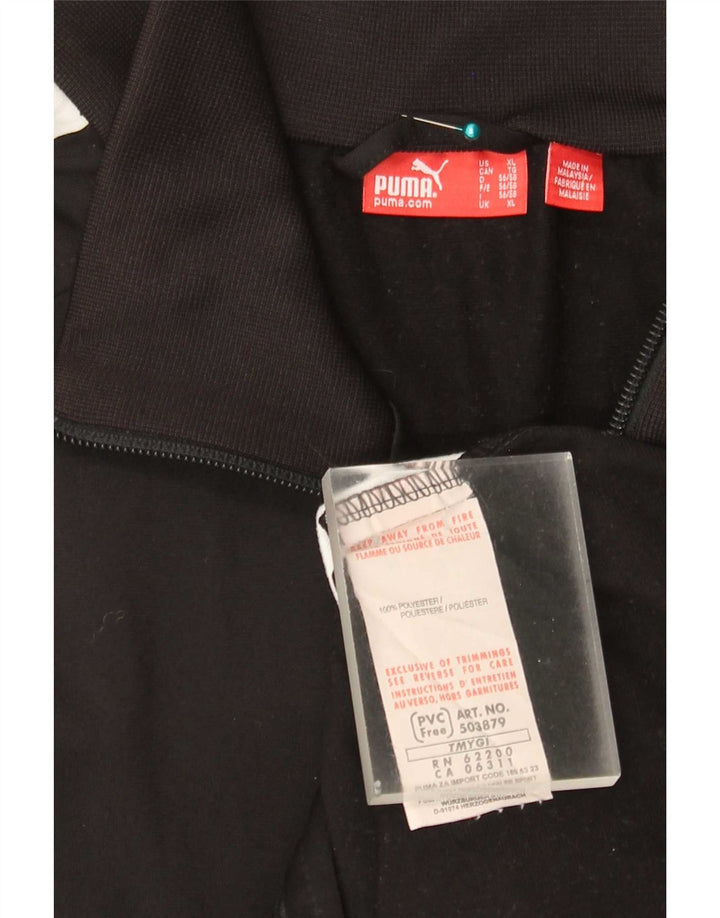 Puma Mens Tracksuit Top Jacket XL Black Colourblock Polyester