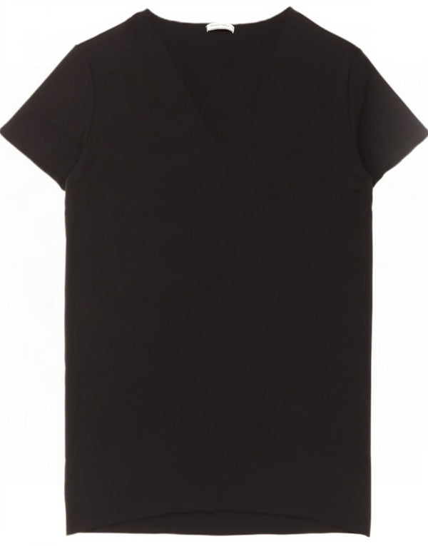 Zara Womens Trafaluc T-Shirt Top UK 16 Large Black Cotton