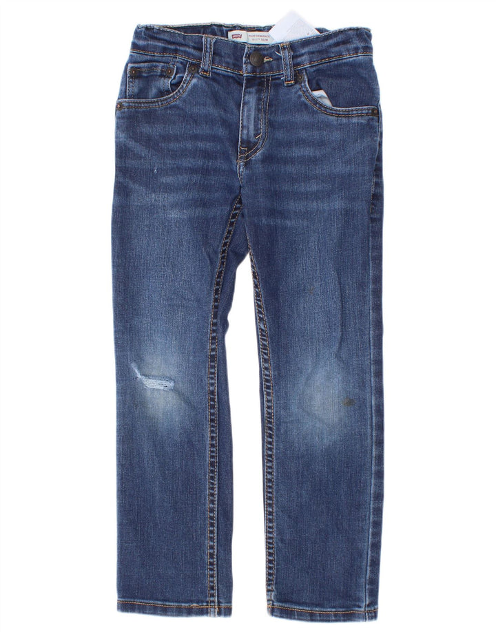 Levi's Boys Straight Jeans 5-6 Years W22 L20 Blue Cotton