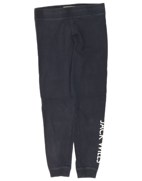 Jack Wills Womens Graphic Tracksuit Trousers Joggers UK 10 Small Navy Blue