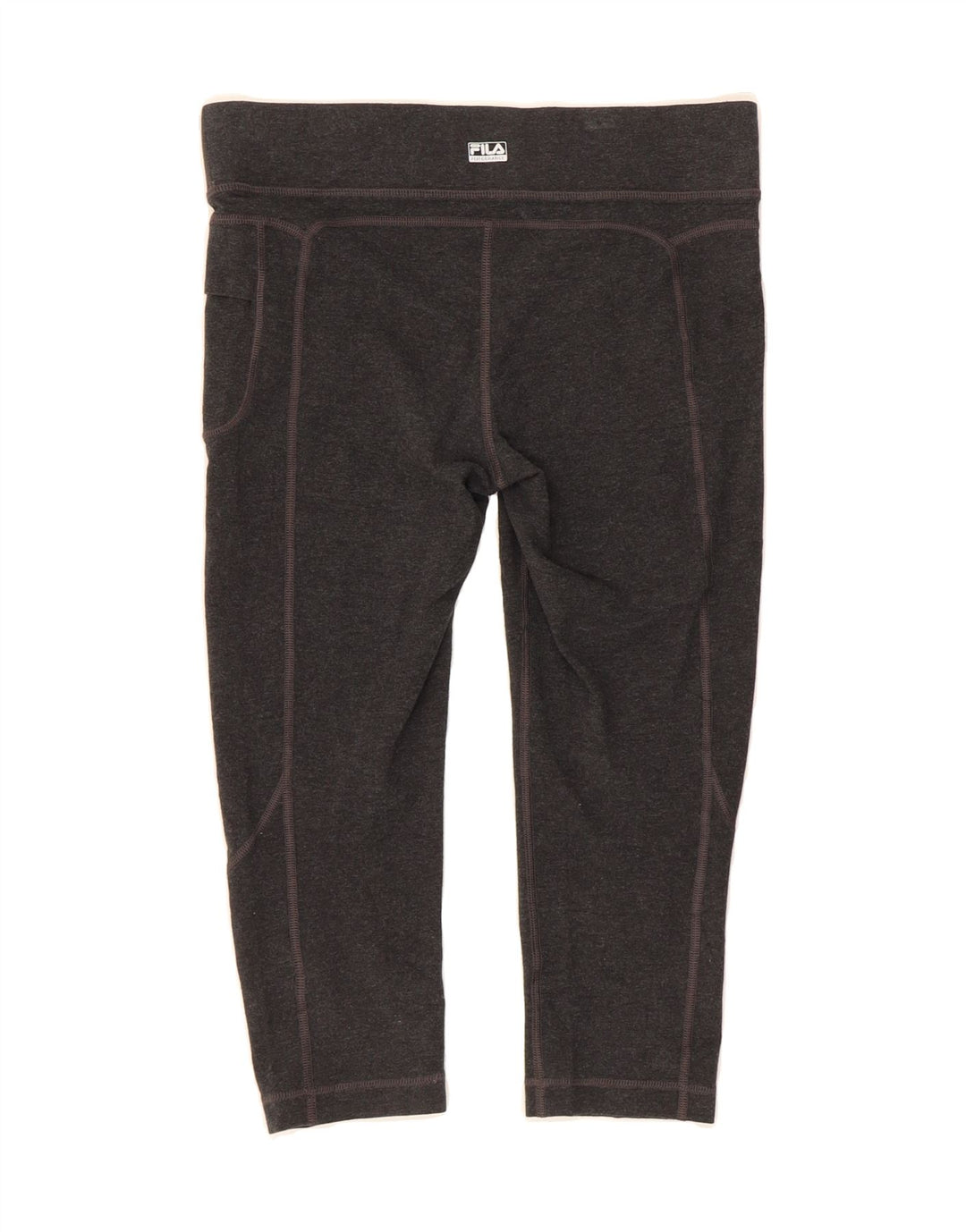 FILA Womens Graphic Capri Leggings UK 10 Small Grey Cotton Vintage Fila and Second-Hand Fila from Messina Hembry 
