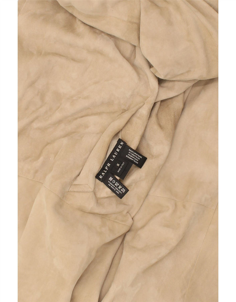 RALPH LAUREN Womens Suede Reversible Overcoat UK 14 Medium Beige Suede | Vintage Ralph Lauren | Thrift | Second-Hand Ralph Lauren | Used Clothing | Messina Hembry 