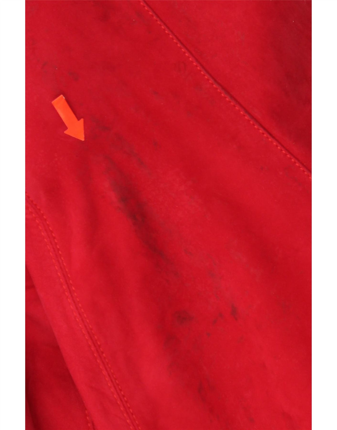 Vintage Womens Oversized Suede Overcoat UK 14 Medium Red Leather