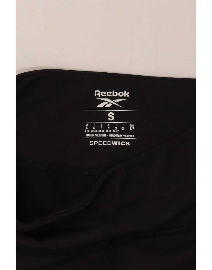 Reebok Womens Capri Leggings UK 8/10 Small Black