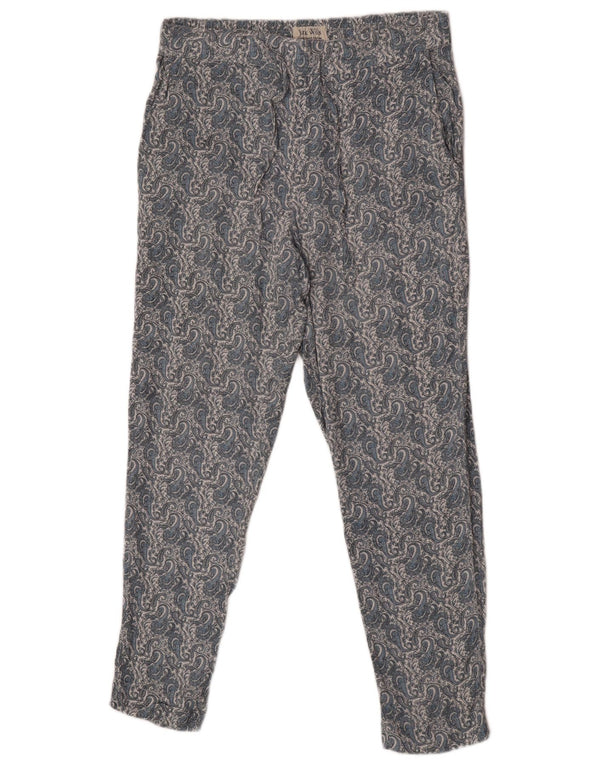 Jack Wills Womens High Waist Chino Trousers UK 12 Medium W32 L29 Blue