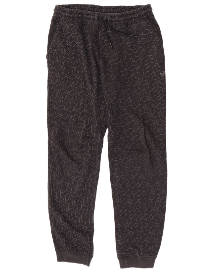 Adidas Mens Tracksuit Trousers Joggers Medium Grey Geometric Cotton