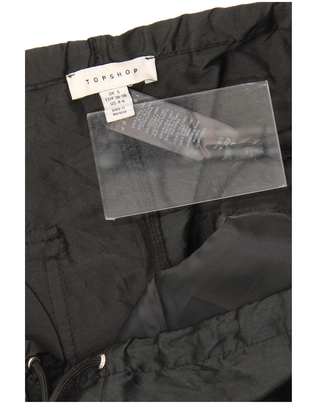 Topshop Womens Tracksuit Trousers UK 10 Small Black Polyester