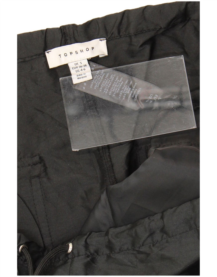 Topshop Womens Tracksuit Trousers UK 10 Small Black Polyester
