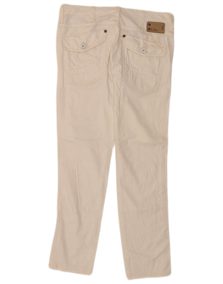G-Star Womens Slim Jeans W31 L34 White Cotton