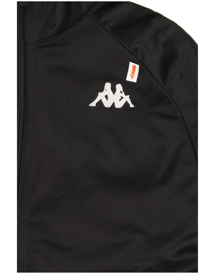 KAPPA Boys Graphic Full Tracksuit 15-16 Years  Black Colourblock Polyester