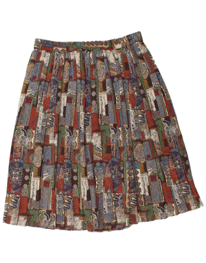 Canda Womens Knife Pleated Skirt EU 46 XL W32 Multicoloured Patchwork