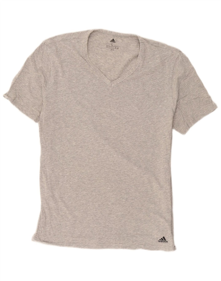 Adidas Mens T-Shirt Top Large Grey Cotton