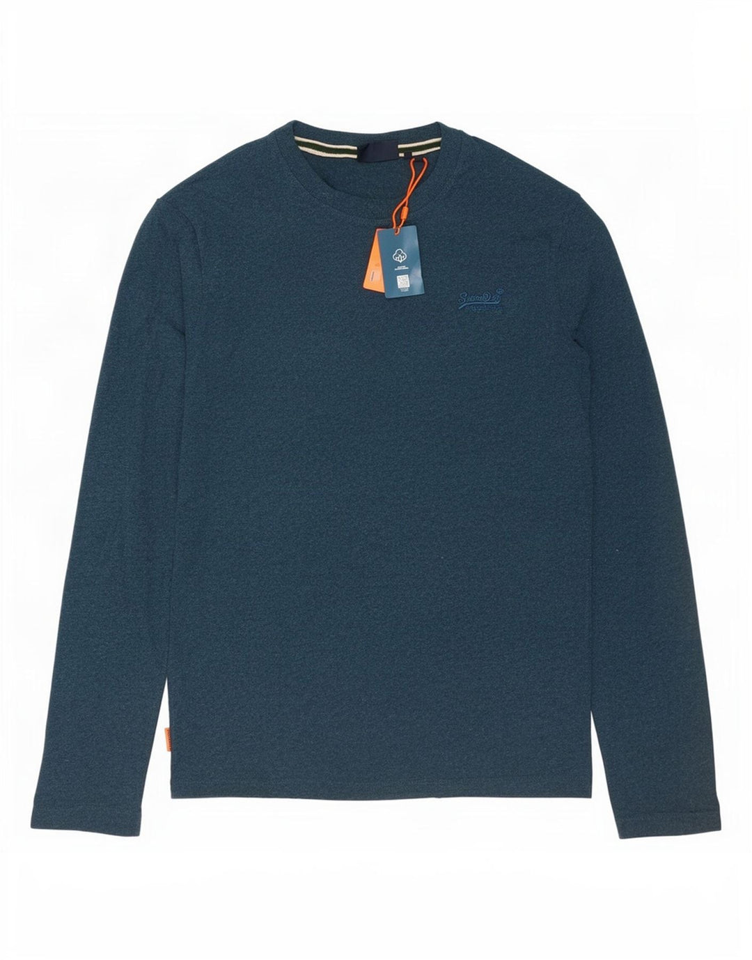 Superdry Mens Top Long Sleeve Medium Blue Cotton