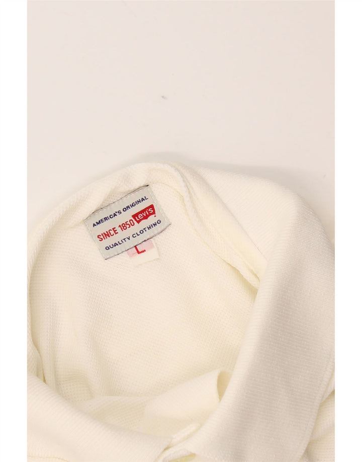 Levi's Mens Polo Shirt Large White