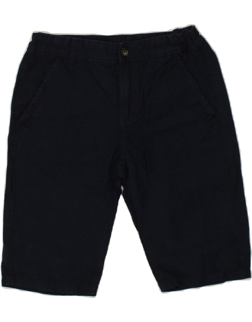 BENETTON Boys Chino Shorts 10-11 Years XL W27  Navy Blue Linen | Vintage Benetton | Thrift | Second-Hand Benetton | Used Clothing | Messina Hembry 