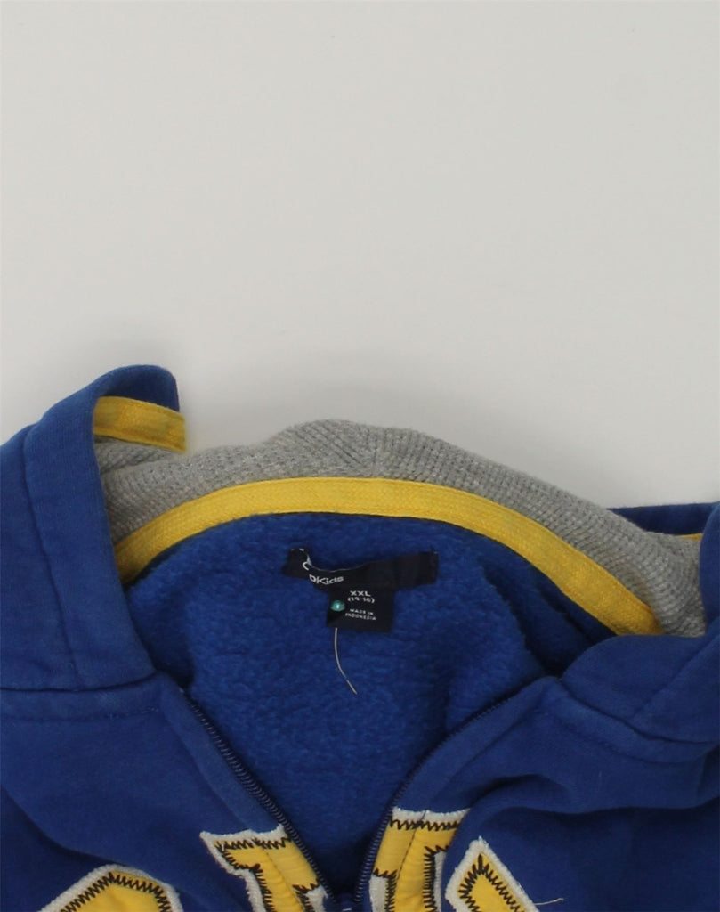 GAP Boys Graphic Zip Hoodie Sweater 14-15 Years 2XL Blue Cotton | Vintage Gap | Thrift | Second-Hand Gap | Used Clothing | Messina Hembry 