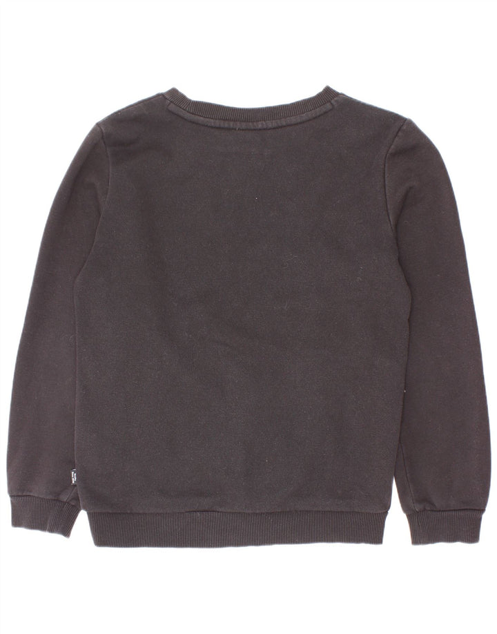 Puma Boys Graphic Sweatshirt Jumper 7-8 Years Black Cotton