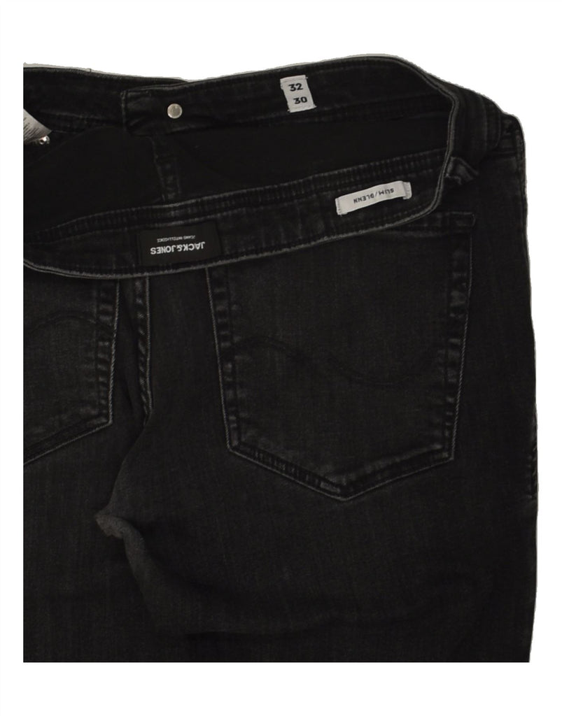 JACK & JONES Mens GLENN Slim Jeans W32 L30 Black Cotton | Vintage Jack & Jones | Thrift | Second-Hand Jack & Jones | Used Clothing | Messina Hembry 