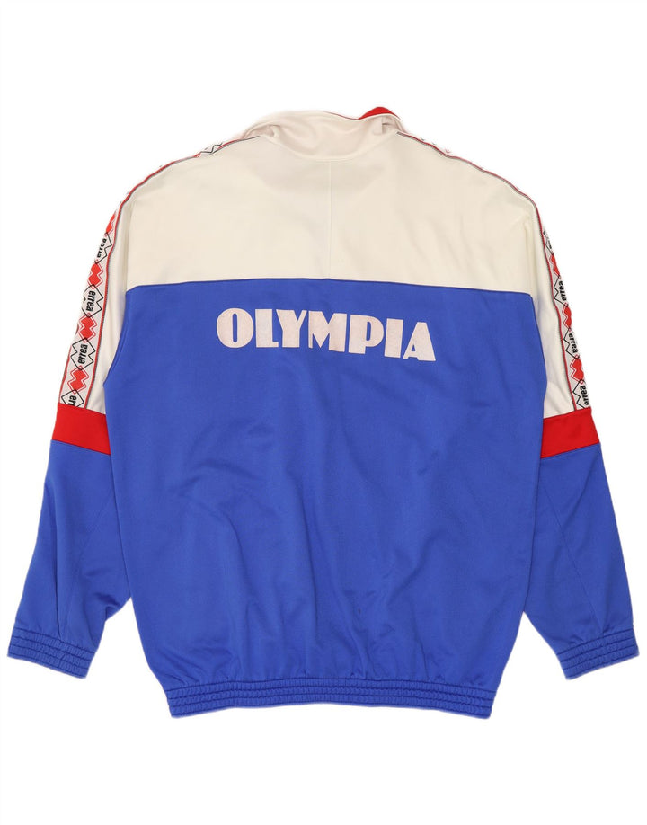 Errea Mens Graphic Tracksuit Top Jacket XL Blue Colourblock Nylon