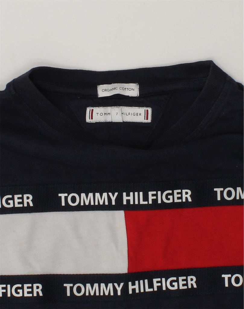 TOMMY HILFIGER Boys T-Shirt Top 6-7 Years Blue Cotton | Vintage Tommy Hilfiger | Thrift | Second-Hand Tommy Hilfiger | Used Clothing | Messina Hembry 