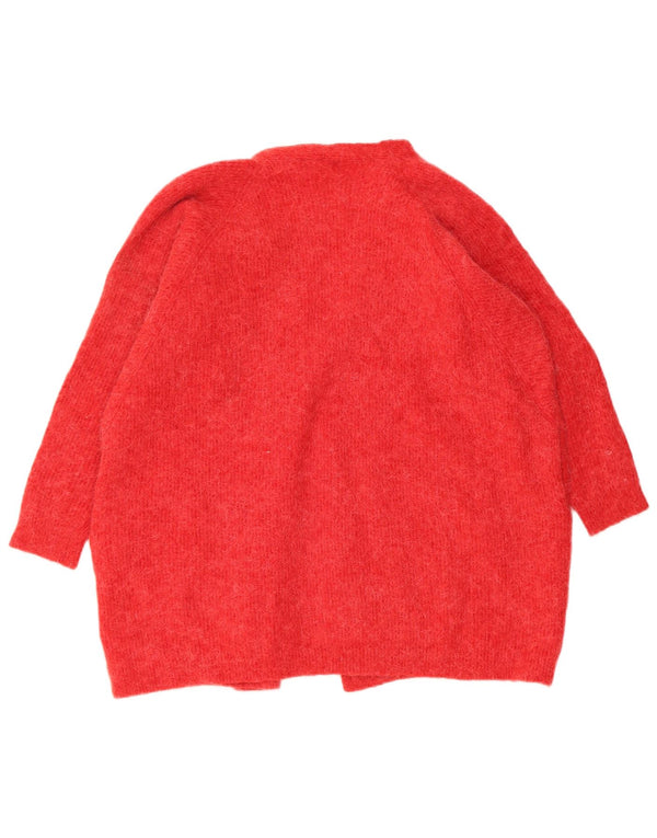 MINT VELVET Womens Oversized Open Cardigan Sweater UK 16 Large Red