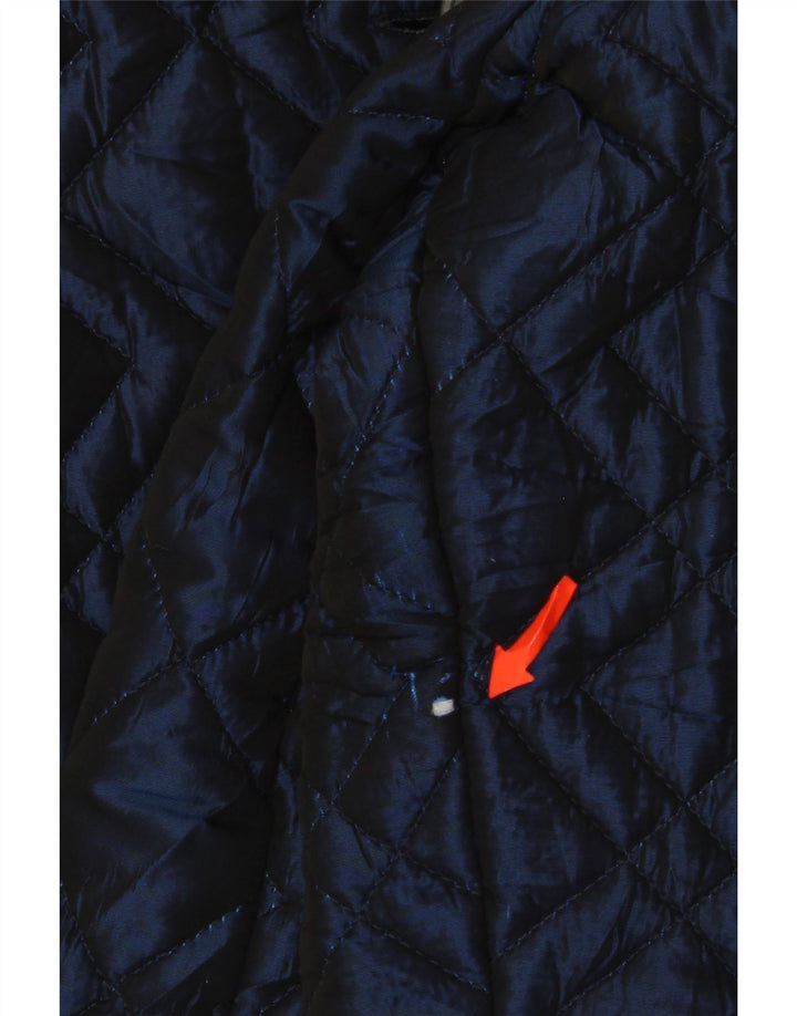 Giulia Galanti Womens Quilted Jacket UK 12 Medium Navy Blue